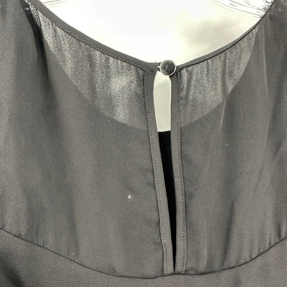 Artelier Nicole Miller Black Cold Shoulder Silk Blouse - Picture 5 of 12